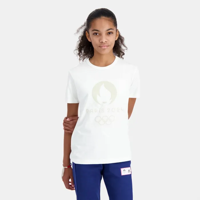 Tshirts Kids Le Coq Sportif Paris 2024 TShirt Kids Marshmallow