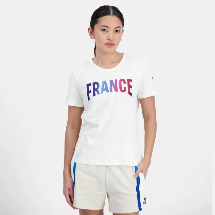Tshirts Polos Shirts And Tops Women Le Coq Sportif France039s Olympic Team TShirt Marshmallow Tshirts Polos Shirts And Tops Women Le Coq Sportif France039s Olympic Team TShirt Marshmallow