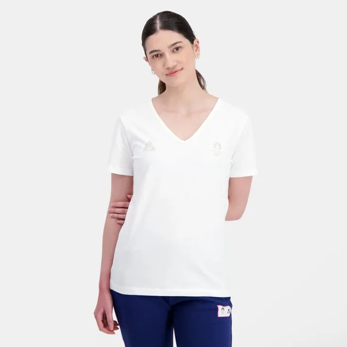 Tshirts Polos Shirts And Tops Women Le Coq Sportif Paris 2024 TShirt Marshmallow Tshirts Polos Shirts And Tops Women Le Coq Sportif Paris 2024 TShirt Marshmallow