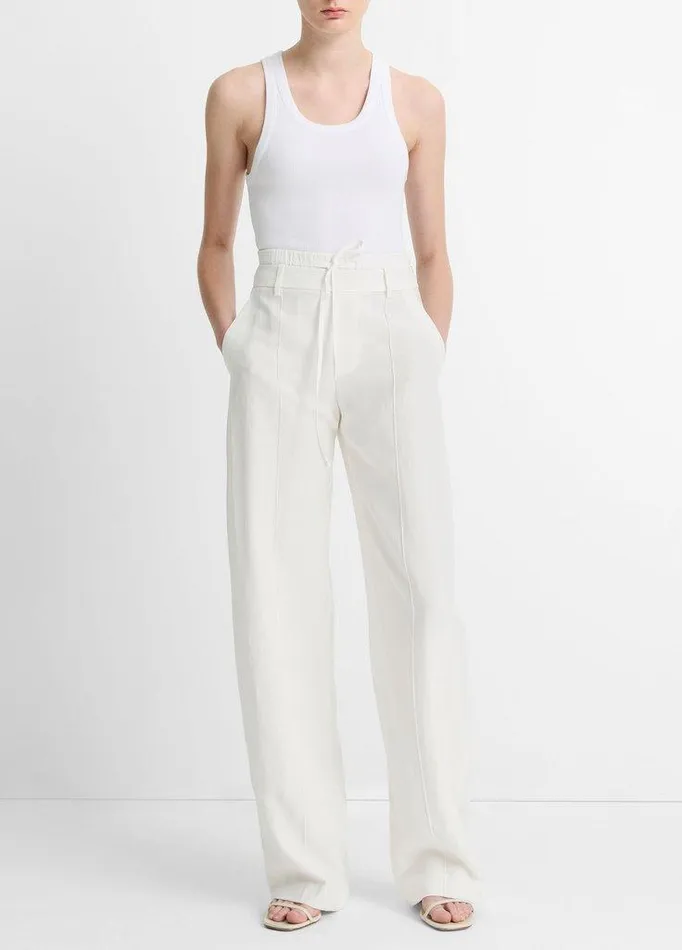 TShirts Women Vince Ribbed ScoopNeck Tank Optic White TShirts Women Vince Ribbed ScoopNeck Tank Optic White