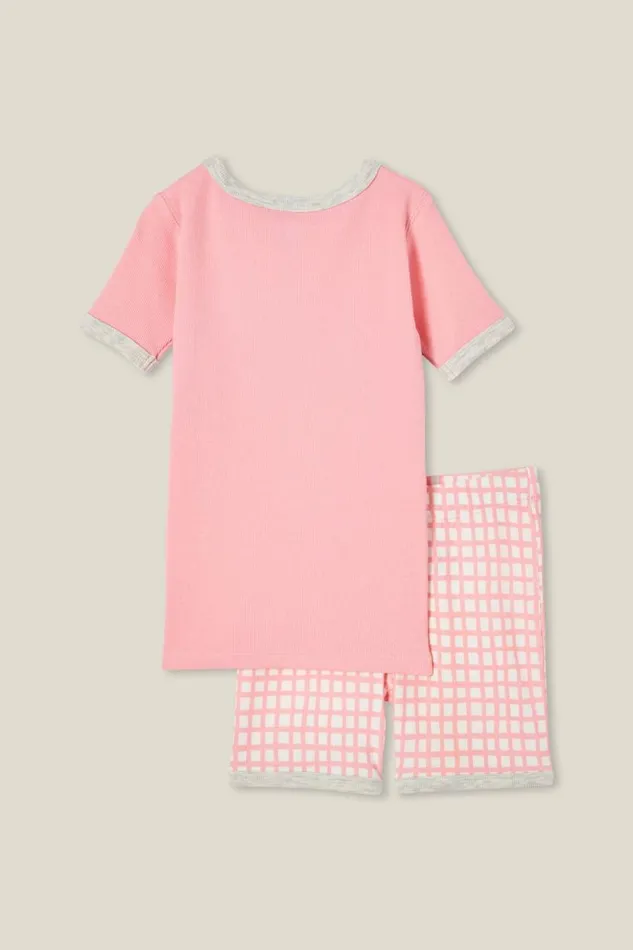 Talia Short Sleeve Pyjama Set Coral Dreamsglitter Rainbow GirlsBoys Cotton On Sleepwear Talia Short Sleeve Pyjama Set Coral Dreamsglitter Rainbow GirlsBoys Cotton On Sleepwear