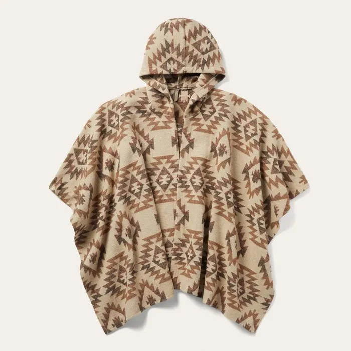 Tan Aztec Poncho Brown Women Stetson Jackets