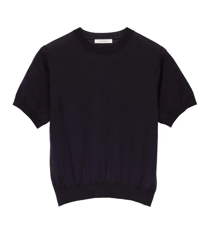 Tees Women DEN Colombe Knit Top Deep Navy Tees Women DEN Colombe Knit Top Deep Navy