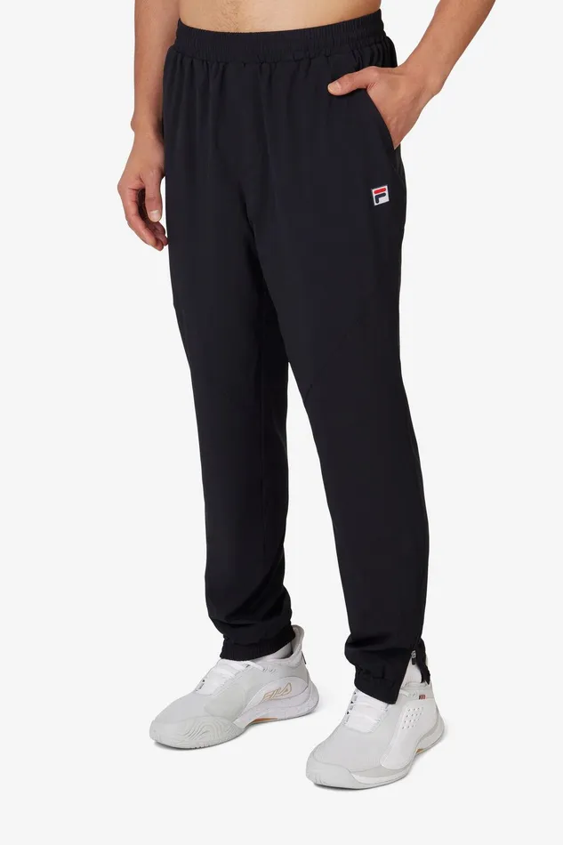 Tennis Men Fila Woven Court Track Pant 001 Black Tennis Men Fila Woven Court Track Pant 001 Black