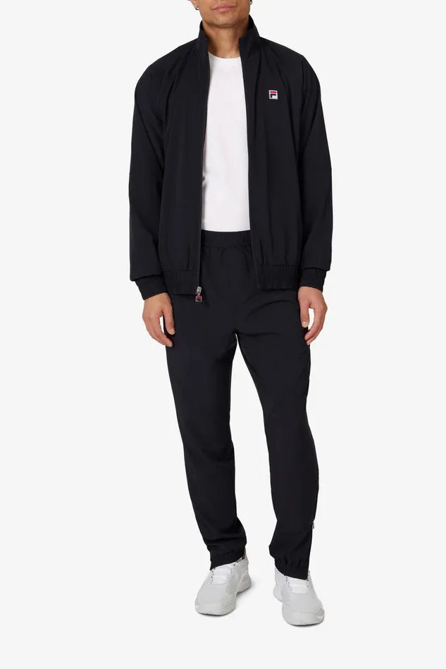 Tennis Men Fila Woven Court Track Pant 001 Black Tennis Men Fila Woven Court Track Pant 001 Black