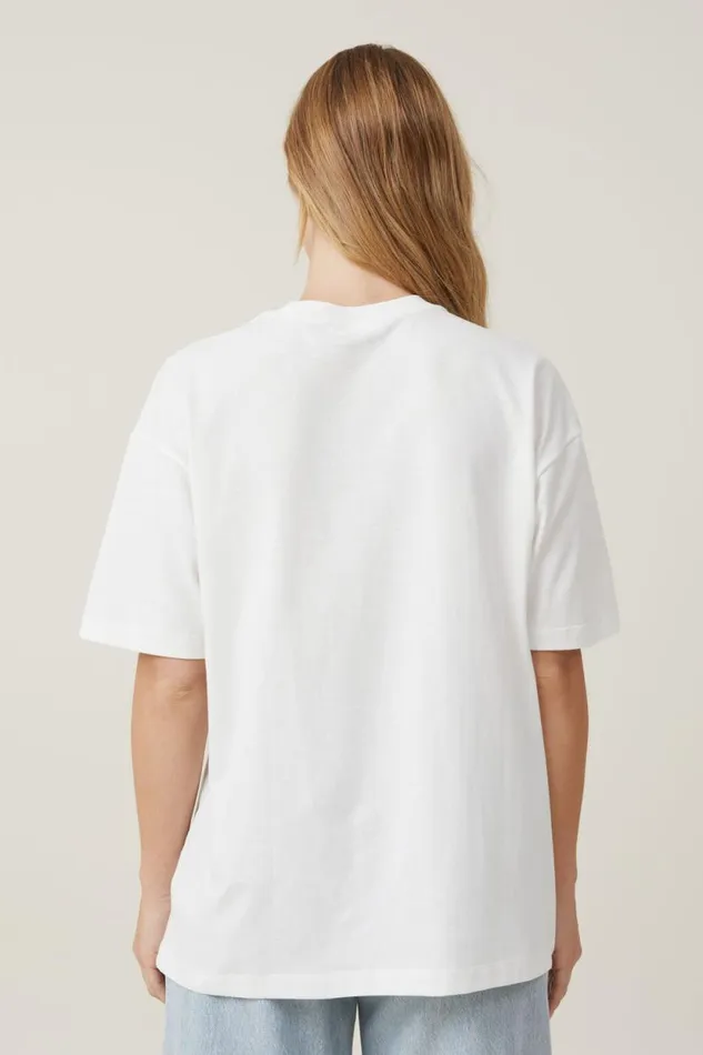 The Boxy Oversized Tee Vintage White Women Cotton On Tops