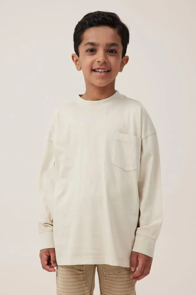The Essential Long Sleeve Tee Rainy Day Wash Boys Cotton On Tops and TShirts