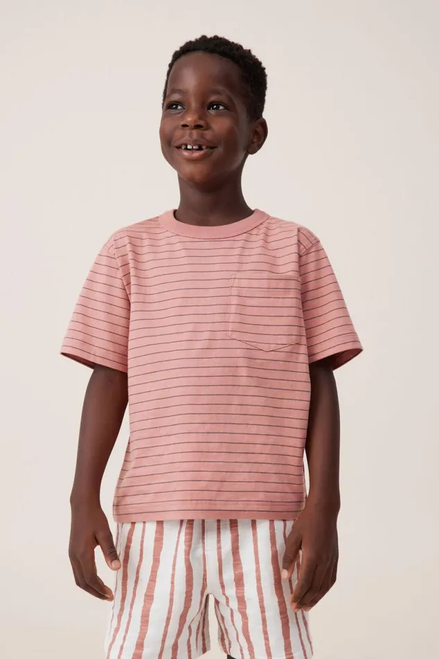 The Essential Short Sleeve Tee Clay Pigeonrabbit Grey Stripe Boys Cotton On Tops and TShirts The Essential Short Sleeve Tee Clay Pigeonrabbit Grey Stripe Boys Cotton On Tops and TShirts