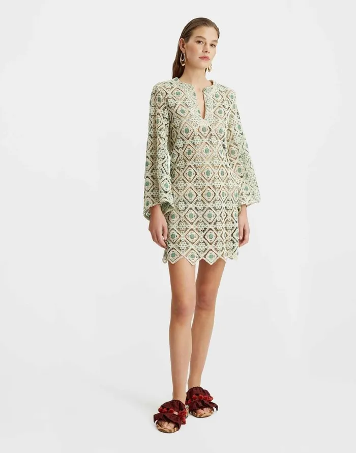 The Kaftan Mini Agua Cream Women La Double J Dresses