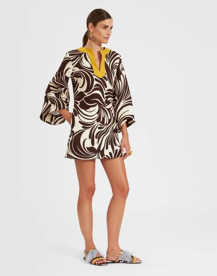 The Kaftan Mini Watermarble Women La Double J Dresses The Kaftan Mini Watermarble Women La Double J Dresses