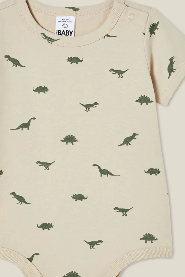 The Short Sleeve Bubbysuit Rainy Daydino Stamp Baby Cotton On Rompers and Bubbysuits The Short Sleeve Bubbysuit Rainy Daydino Stamp Baby Cotton On Rompers and Bubbysuits