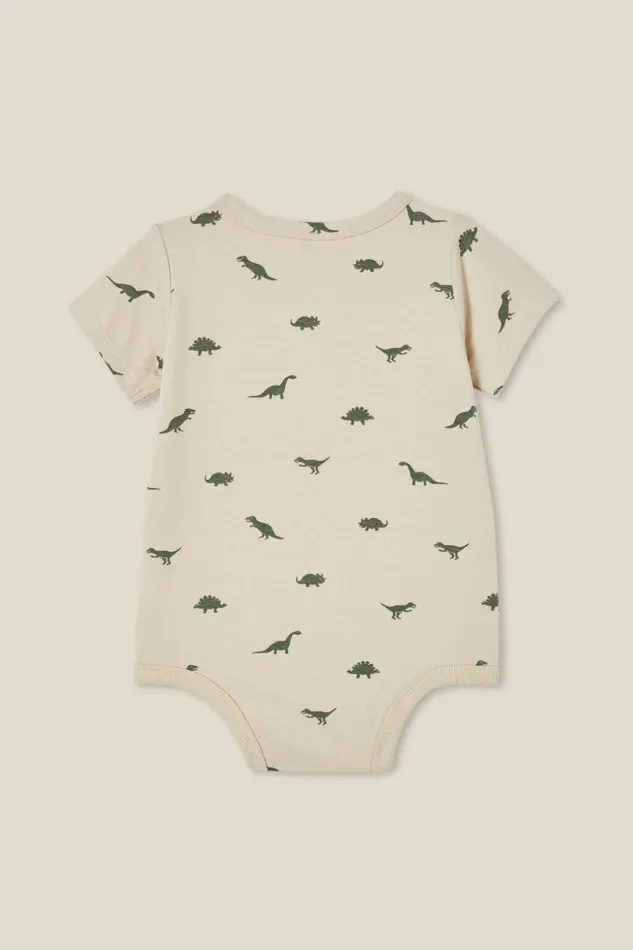 The Short Sleeve Bubbysuit Rainy Daydino Stamp Baby Cotton On Rompers and Bubbysuits The Short Sleeve Bubbysuit Rainy Daydino Stamp Baby Cotton On Rompers and Bubbysuits