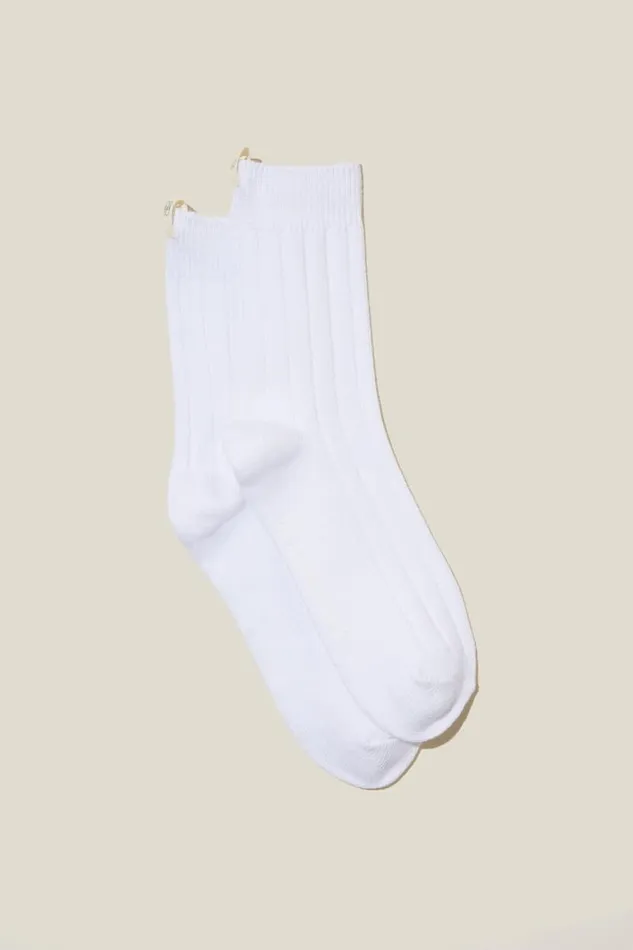 The Signature Crew Sock White Women Cotton On Socks