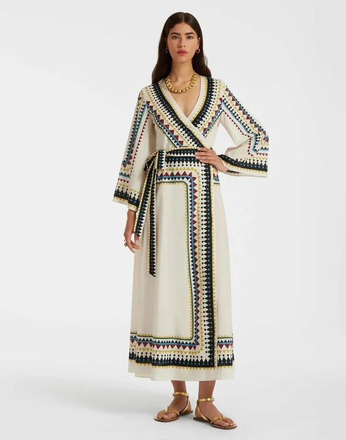The Wrap Dress Doric Place Cream Women La Double J Dresses The Wrap Dress Doric Place Cream Women La Double J Dresses