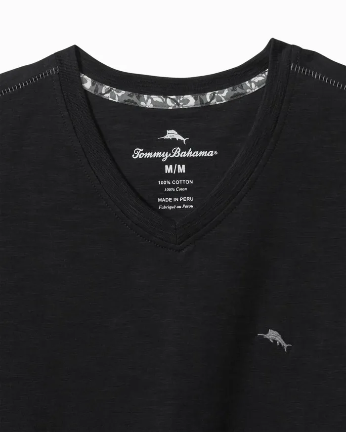 Tommy Bahama Bali Beach VNeck TShirt Black Men TShirts