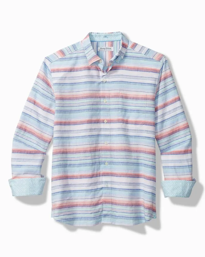 Tommy Bahama Barbados Breeze Airy Stripe StretchLinen Shirt Quartz Pink Men Shirts Tommy Bahama Barbados Breeze Airy Stripe StretchLinen Shirt Quartz Pink Men Shirts