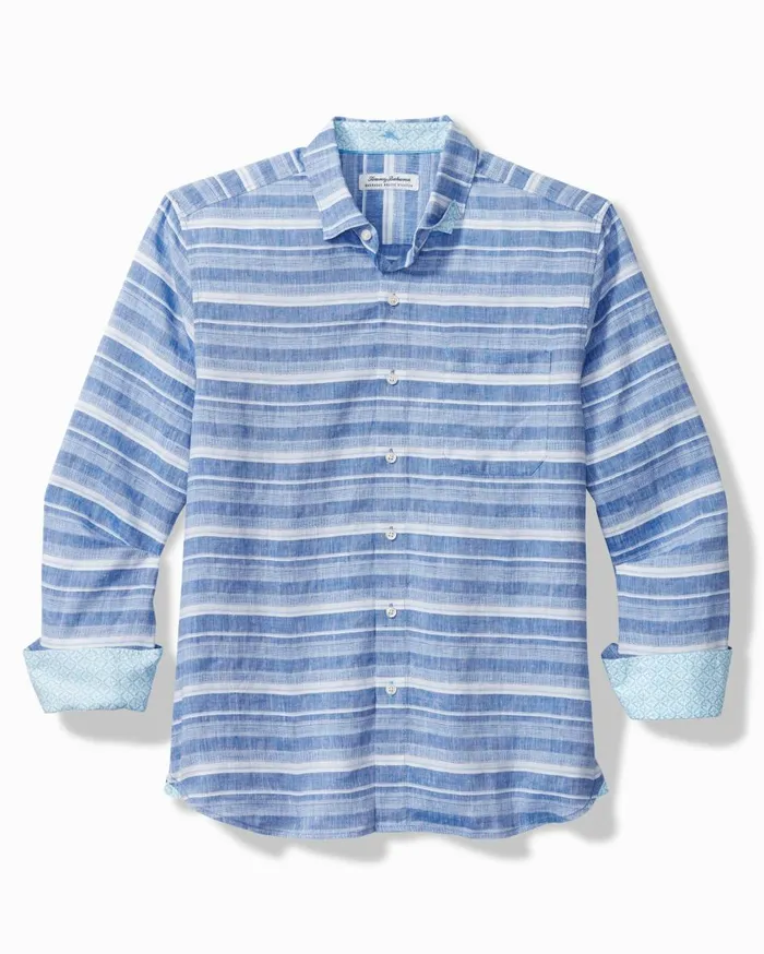 Tommy Bahama Barbados Breeze Costa Stripe StretchLinen Shirt Cobalt Craze Men Shirts Tommy Bahama Barbados Breeze Costa Stripe StretchLinen Shirt Cobalt Craze Men Shirts