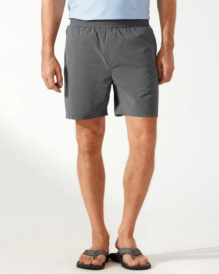 Tommy Bahama Big and Tall Baja Bonita Cove Boardshorts Black Big and Tall Swim and Boardshorts