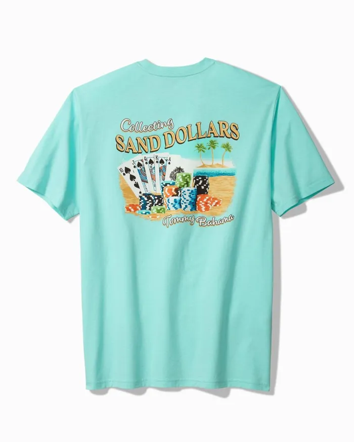 Tommy Bahama Collecting Sand Dollars Graphic Pocket TShirt Blue Swell Men TShirts Tommy Bahama Collecting Sand Dollars Graphic Pocket TShirt Blue Swell Men TShirts
