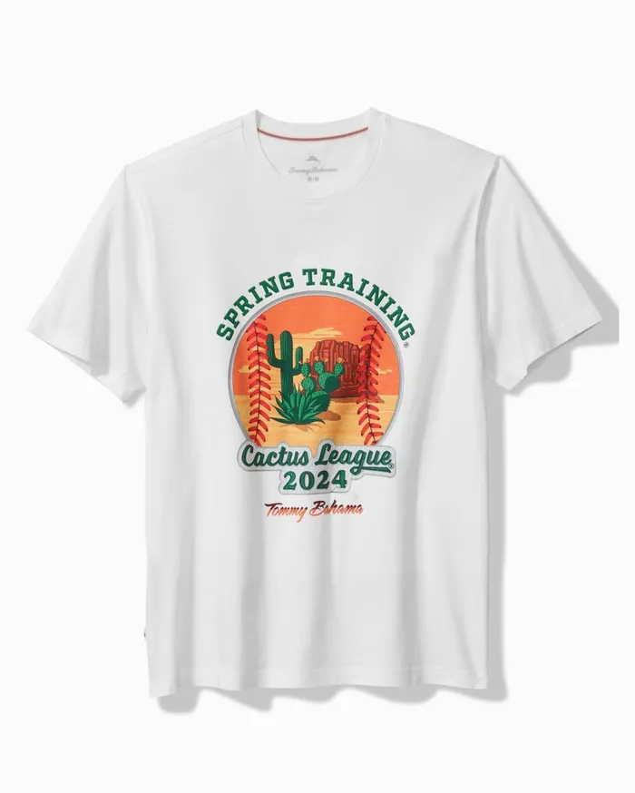 Tommy Bahama MLB Spring Training 2024 Cactus League Graphic TShirt White Men TShirts Tommy Bahama MLB Spring Training 2024 Cactus League Graphic TShirt White Men TShirts
