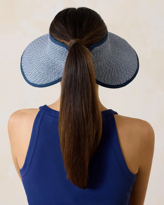 Tommy Bahama Packable UltraBraid Visor Navywhite Mix Women Luggage and Travel Tommy Bahama Packable UltraBraid Visor Navywhite Mix Women Luggage and Travel