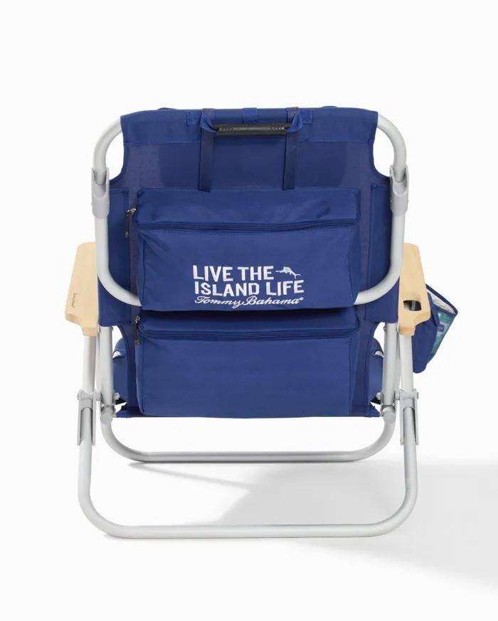 Tommy Bahama Tommy Bahama Swimming Marlins Deluxe Backpack Beach Chair Blue Beach and Home Beach Chairs