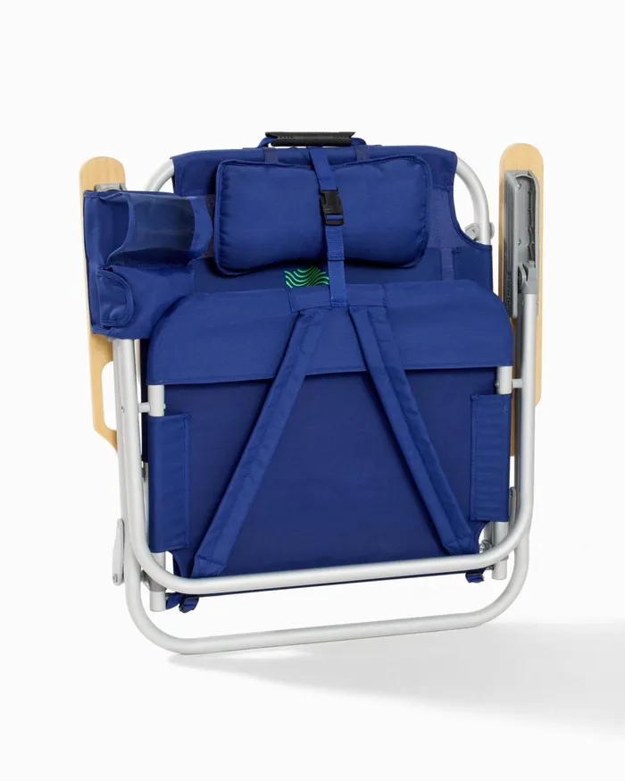 Tommy Bahama Tommy Bahama Swimming Marlins Deluxe Backpack Beach Chair Blue Beach and Home Beach Chairs