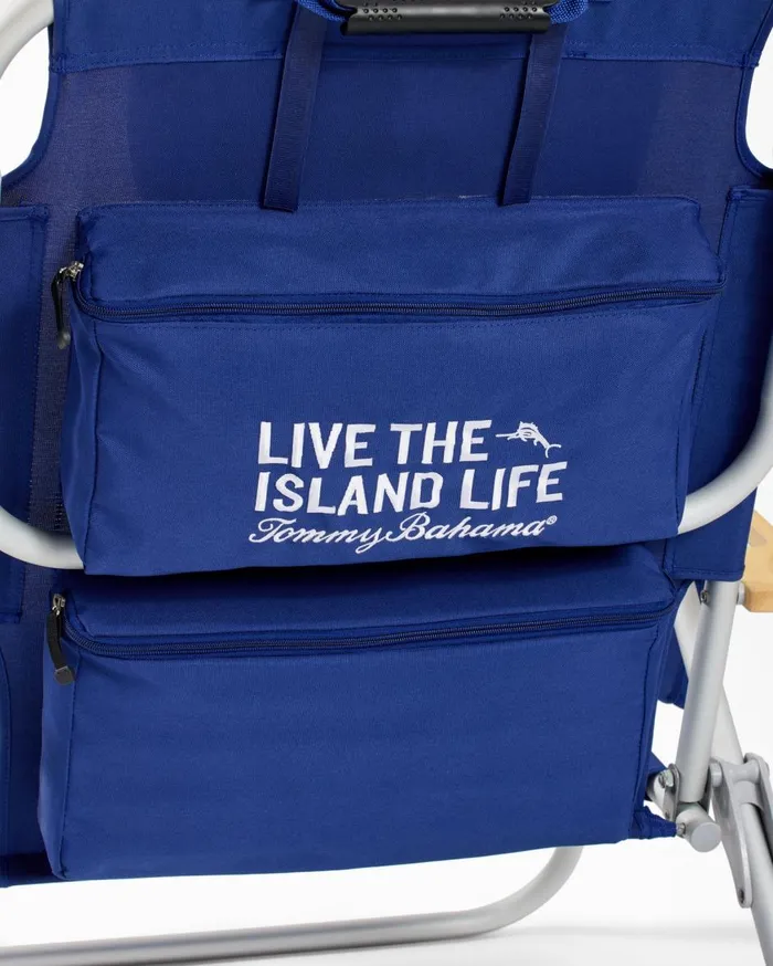 Tommy Bahama Tommy Bahama Swimming Marlins Deluxe Backpack Beach Chair Blue Beach and Home Beach Chairs