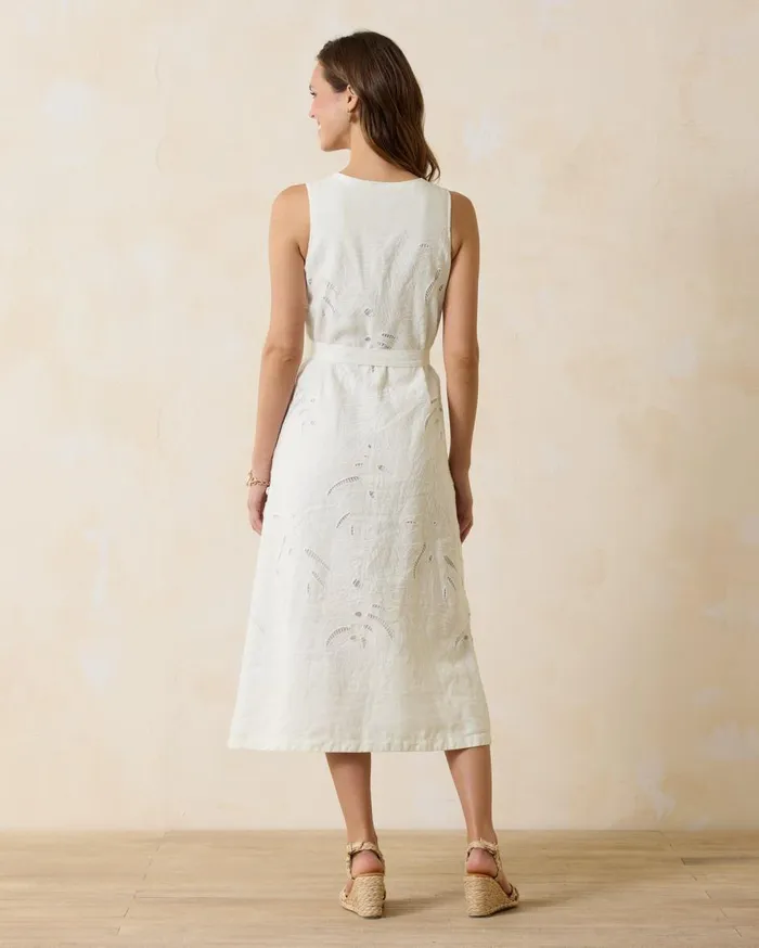 Tommy Bahama Two Palms Monstera Eyelet Linen Midi Dress White Women Dresses Tommy Bahama Two Palms Monstera Eyelet Linen Midi Dress White Women Dresses