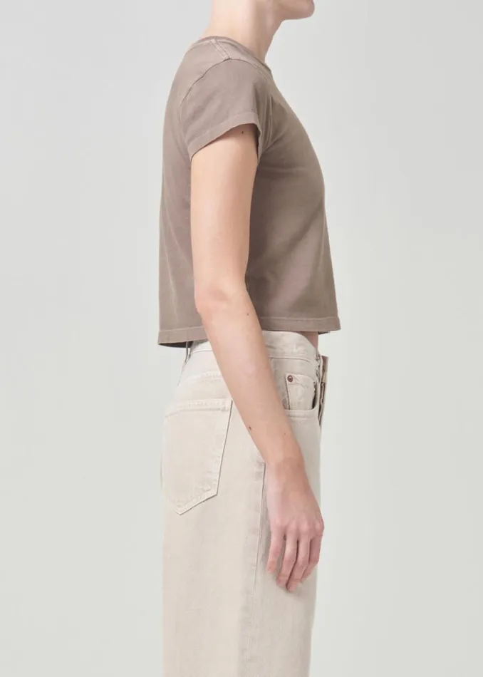 Tops and Bodysuits Women Agolde Adine Shrunken Tee In Kiln