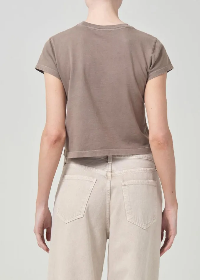 Tops and Bodysuits Women Agolde Adine Shrunken Tee In Kiln