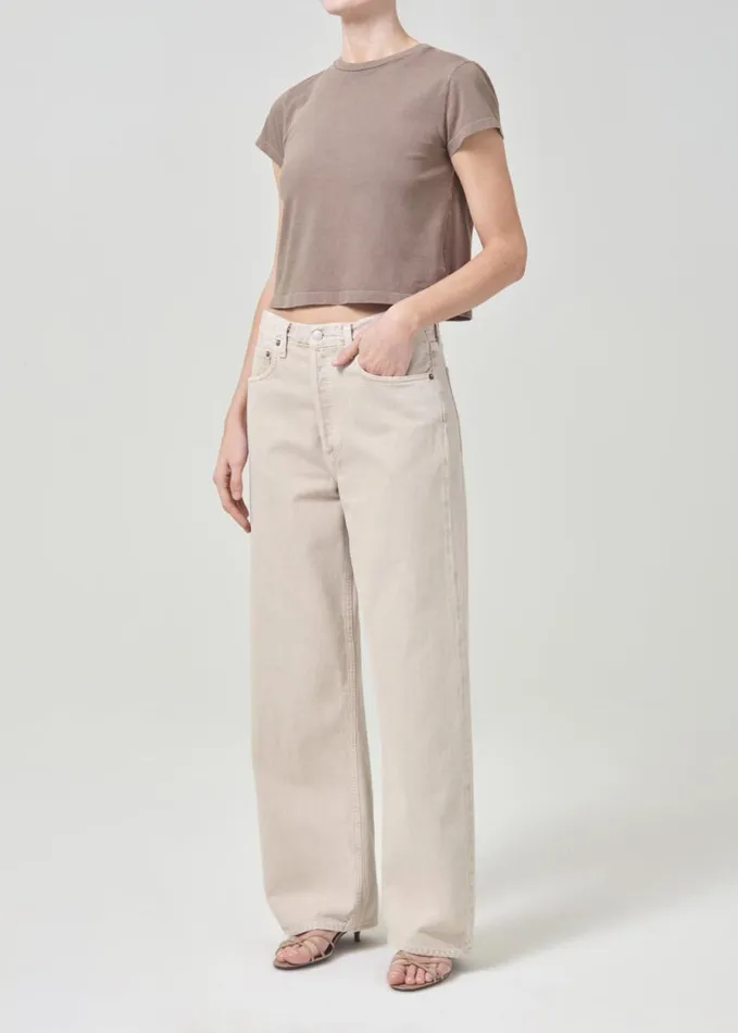 Tops and Bodysuits Women Agolde Adine Shrunken Tee In Kiln