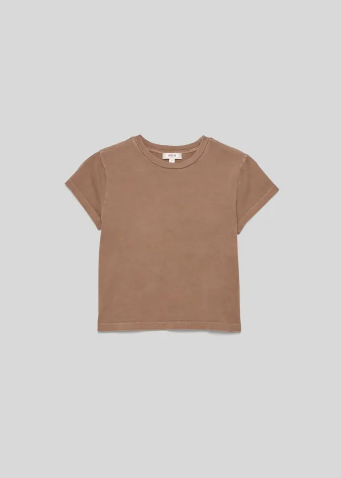 Tops and Bodysuits Women Agolde Adine Shrunken Tee In Kiln