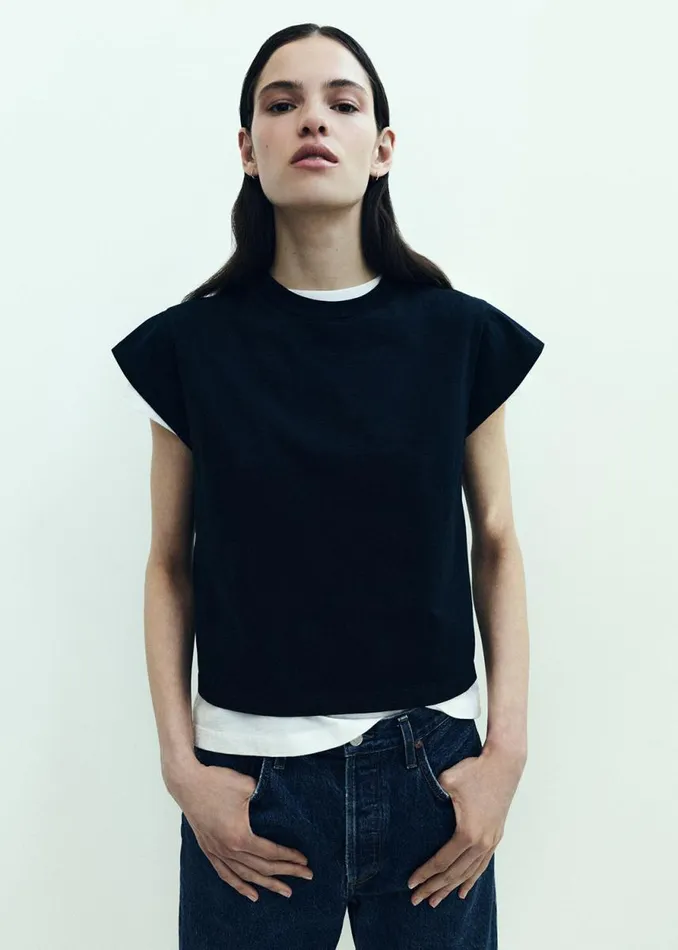Tops and Bodysuits Women Agolde Bryce Tee In Storm
