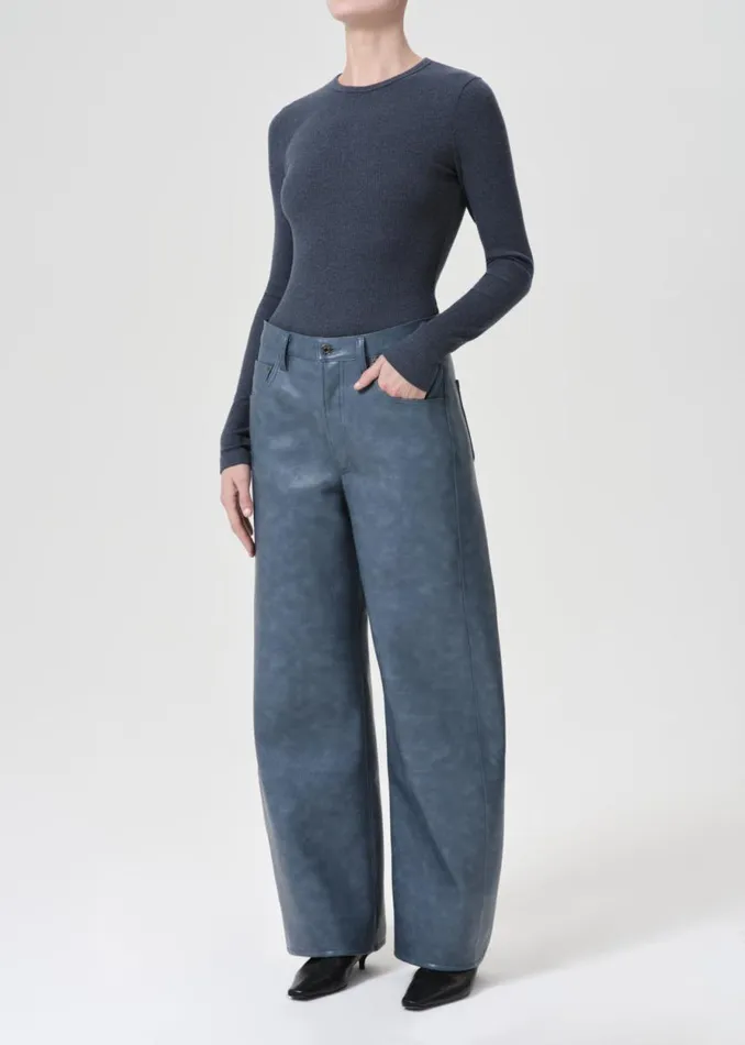 Tops and Bodysuits Women Agolde Delphi Slim Tee In Blue Jay