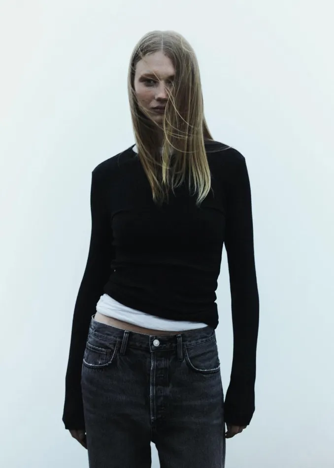 Tops and Bodysuits Women Agolde Delphi Slim Tee In Katniss