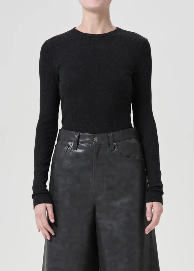 Tops and Bodysuits Women Agolde Delphi Slim Tee In Katniss