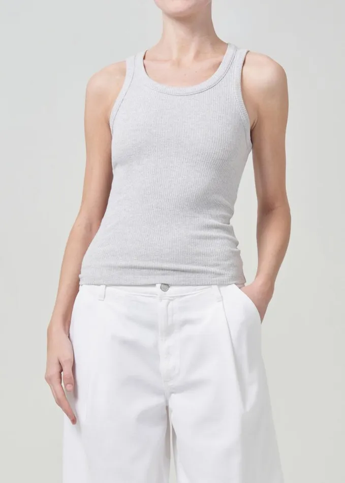 Tops and Bodysuits Women Agolde Poppy Tank In Grey Heather