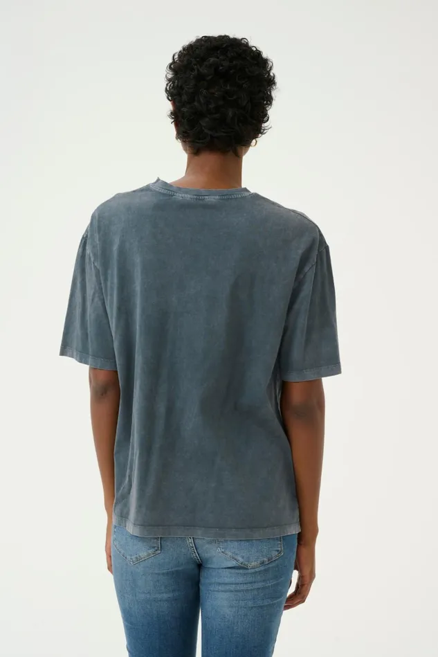 Tops and TShirts Women CULTURE CUchamanna Tshirt Black Wash