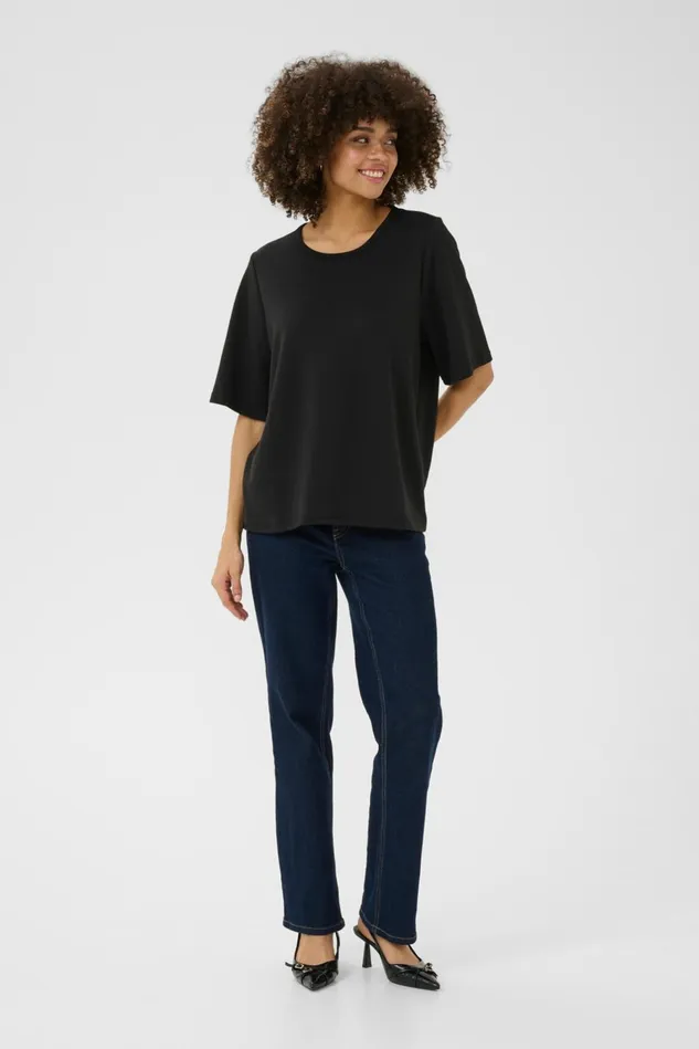 Tops and TShirts Women CULTURE CUhara Tshirt Black
