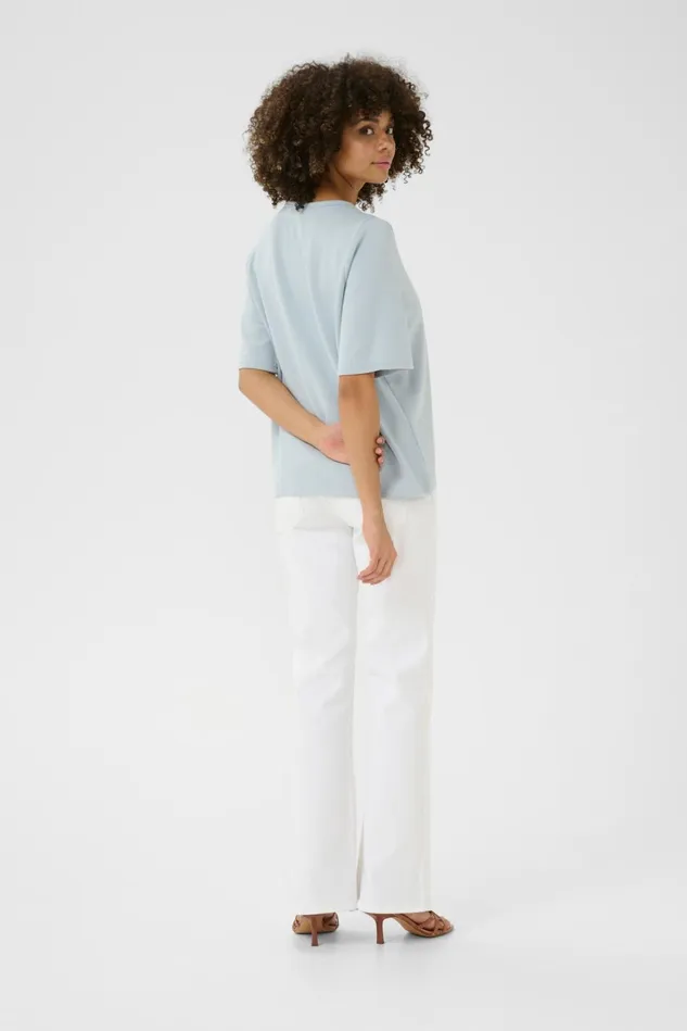 Tops and TShirts Women CULTURE CUhara Tshirt Cashmere Blue