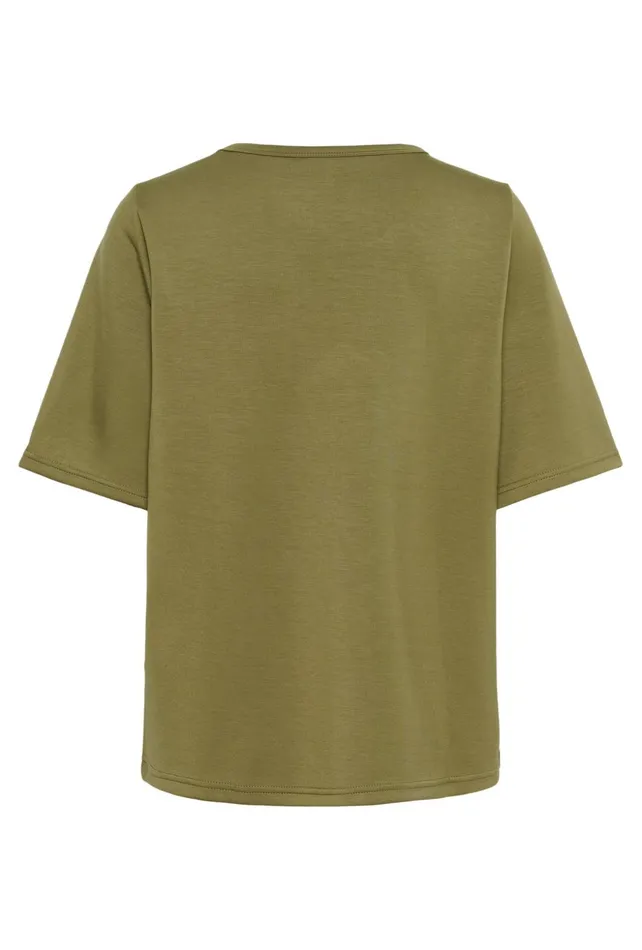 Tops and TShirts Women CULTURE CUhara Tshirt Dusky Green