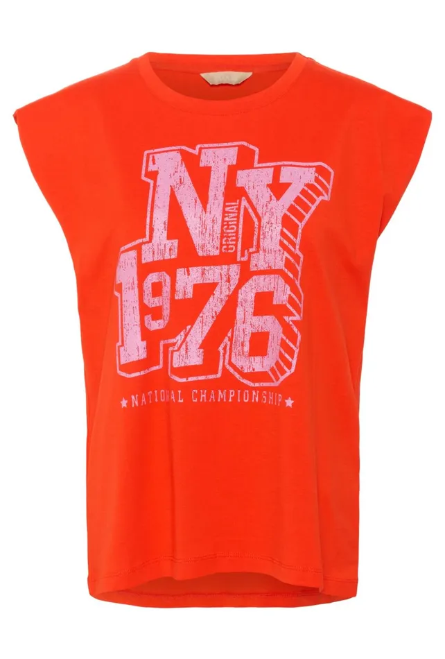 Tops and TShirts Women CULTURE CUroxy Tshirt Redpink