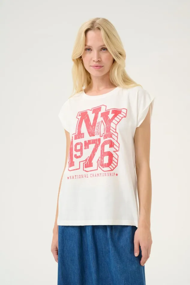 Tops and TShirts Women CULTURE CUroxy Tshirt Whitered