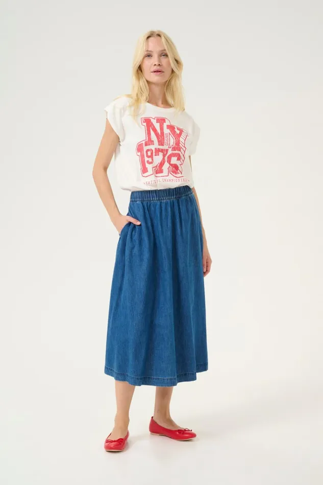 Tops and TShirts Women CULTURE CUroxy Tshirt Whitered
