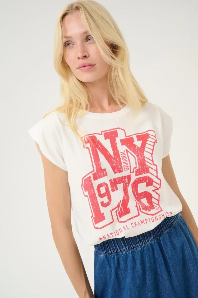 Tops and TShirts Women CULTURE CUroxy Tshirt Whitered