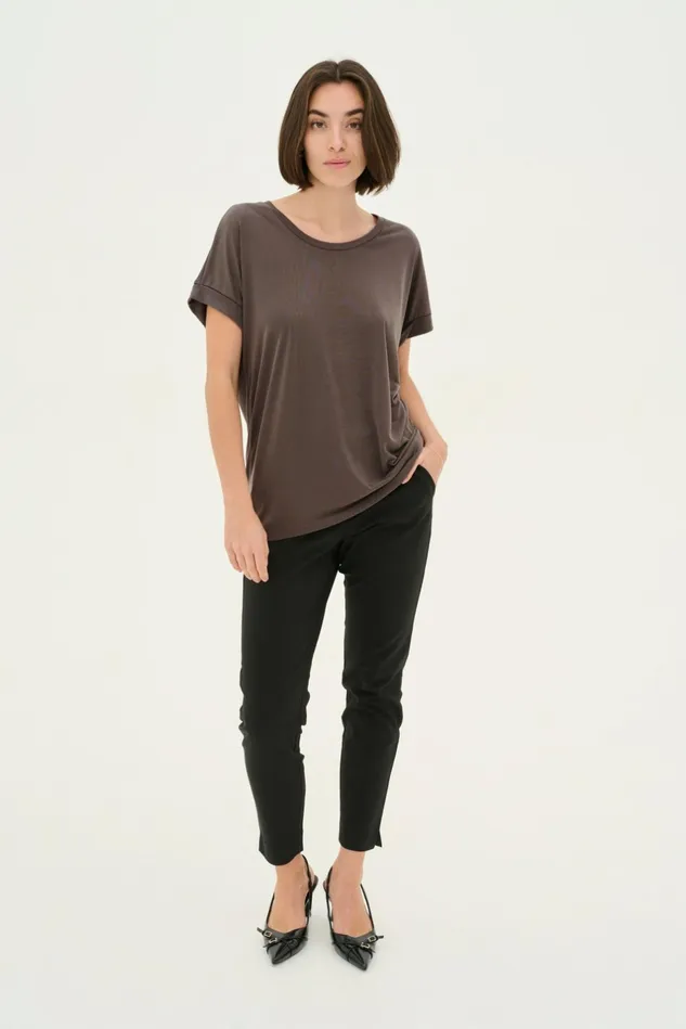 Tops and TShirts Women CULTURE Kajsa Tshirt Blackened Pearl