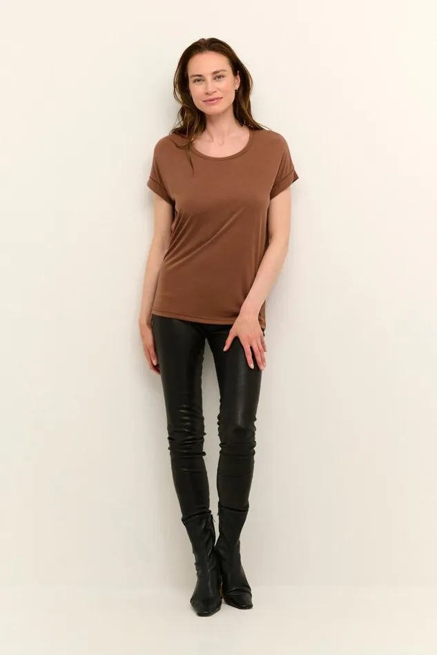 Tops and TShirts Women CULTURE Kajsa Tshirt Friar Brown
