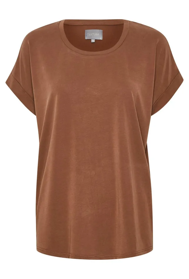 Tops and TShirts Women CULTURE Kajsa Tshirt Friar Brown