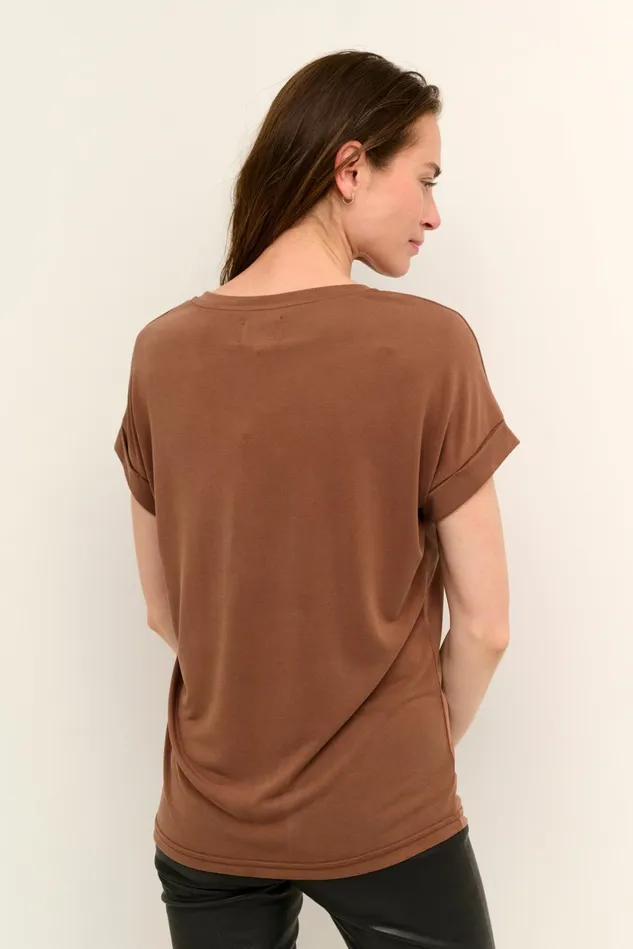 Tops and TShirts Women CULTURE Kajsa Tshirt Friar Brown